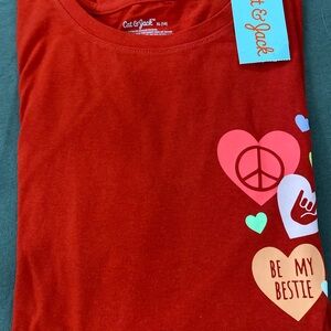 Cat & Jack Kids Red Graphic T-Shirt size 14